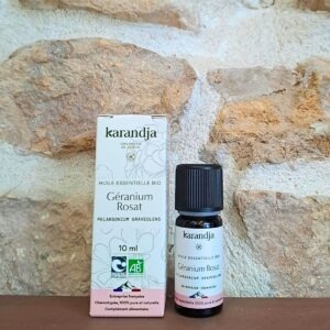 Huile essentielle de géranium rosat, flacon de 10ml