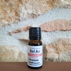 Huile essentielle de géranium rosat bourbon, flacon de 10ml