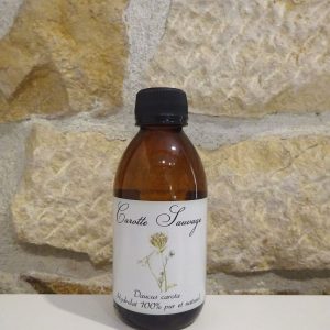 Hydrolat de Carotte sauvage en flacon verre de 200 ml BIO. Herboristerie des mille feuilles