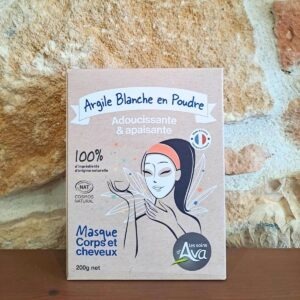Argile blanche Kaolin en poudre, boite de 200g