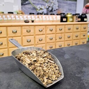 Bardane en vrac, disponible en sachets de 25g, 50g ou 100g.